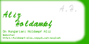aliz holdampf business card